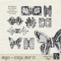 Hinges - Antique Silver CU