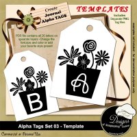 Alpha Tags Set 03 TEMPLATE by Boop Designs