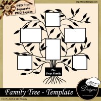 Family Photo Tree TEMPLATE by Boop Designs