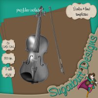 Violin & bow 1 template by Sugarbutt Designs