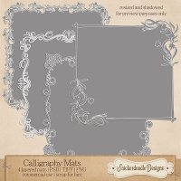 Calligraphy Layered Mats {CU/S4H} by SnickerdoodleDesigns
