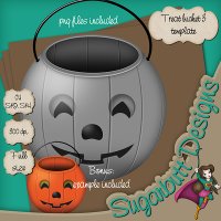 Treat bucket 3 Template by Sugarbutt Designs