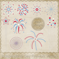 JC Independence Day Firework Vectors