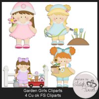 Garden Girls Cliparts
