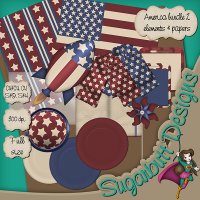 America bundle 2 elements by Sugarbutt Designs