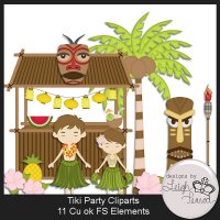 Tiki Party Cliparts