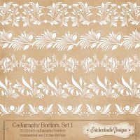 Calligraphy Borders Set 1 {CU/S4H} by SnickerdoodleDesigns