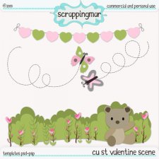 St Valentine Scene Layered Template by ScrapingMar