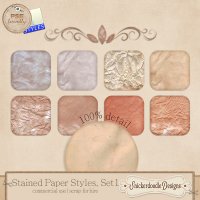 Stained Paper Styles, Set 1 {CU/S4H} by SnickerdoodleDesigns