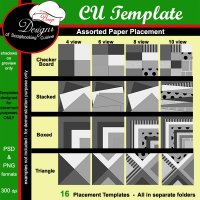 Assorted Paper Placement Bundle TEMPLATES by Boop Designs