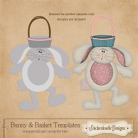 Bunny and Basket Templates {CU/S4H} by SnickerdoodleDesigns