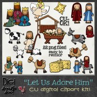 Christmas - Nativity themed - CU clipart