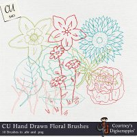 CU Hand Drawn Floral Brushes