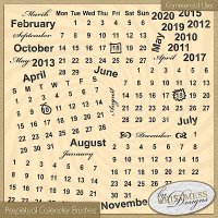 CU Perpectual Calendar Brush Set