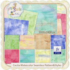 Cecita Watercolor 3 - Seamless Pattern & Styles EXCLUSIVE by PapierStudio Silke