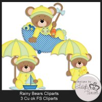 Rainy Bears Cliparts