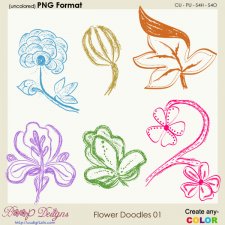 Flower Doodles 01