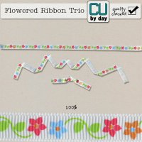 Flowered Ribbon Trio