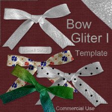 Bow Glitter TEMPLATE by Rose.li