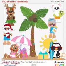 A North Pole Summer Layered Element Templates