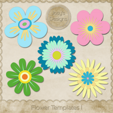 Flower 1 Layered Templates by Josy