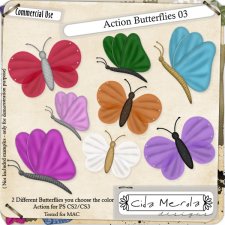 Butterflies 03 Action by Cida Merola