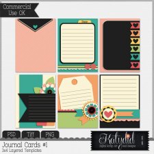 Journal - Pocket Cards Layered Templates Pack No 1 by Katydid