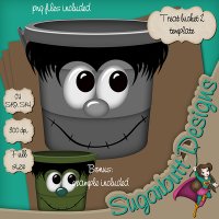 Treat bucket 2 Template by Sugarbutt Designs