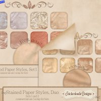 Stained Paper Styles, Duo {CU/S4H} by SnickerdoodleDesigns
