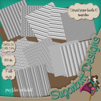 Striped paper bundle 10 templates by Sugarbutt Designs
