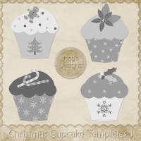 JC Christmas Cupcake Templates