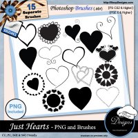 Just Hearts - PNG & Brushes