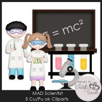 MAD Scientist Cliparts