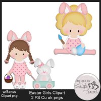 Easter Girls Cliparts