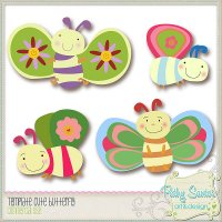 Template Cute Butterfly Pathy Santos