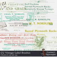 CU Vintage Label Brushes