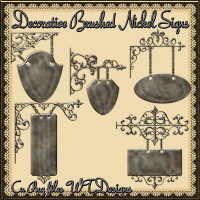 WTD Decorative Brushed Nickel Signs Cu