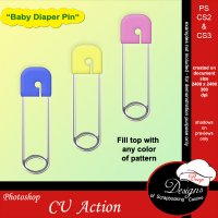 Baby Diaper Pin by Boop Designs
