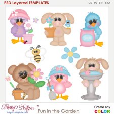 Fun in the Garden Layered Element Templates