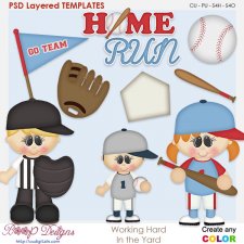 When I Grow Up Baseball Layered Element Templates